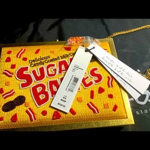 Alice and Olivia gold clutch